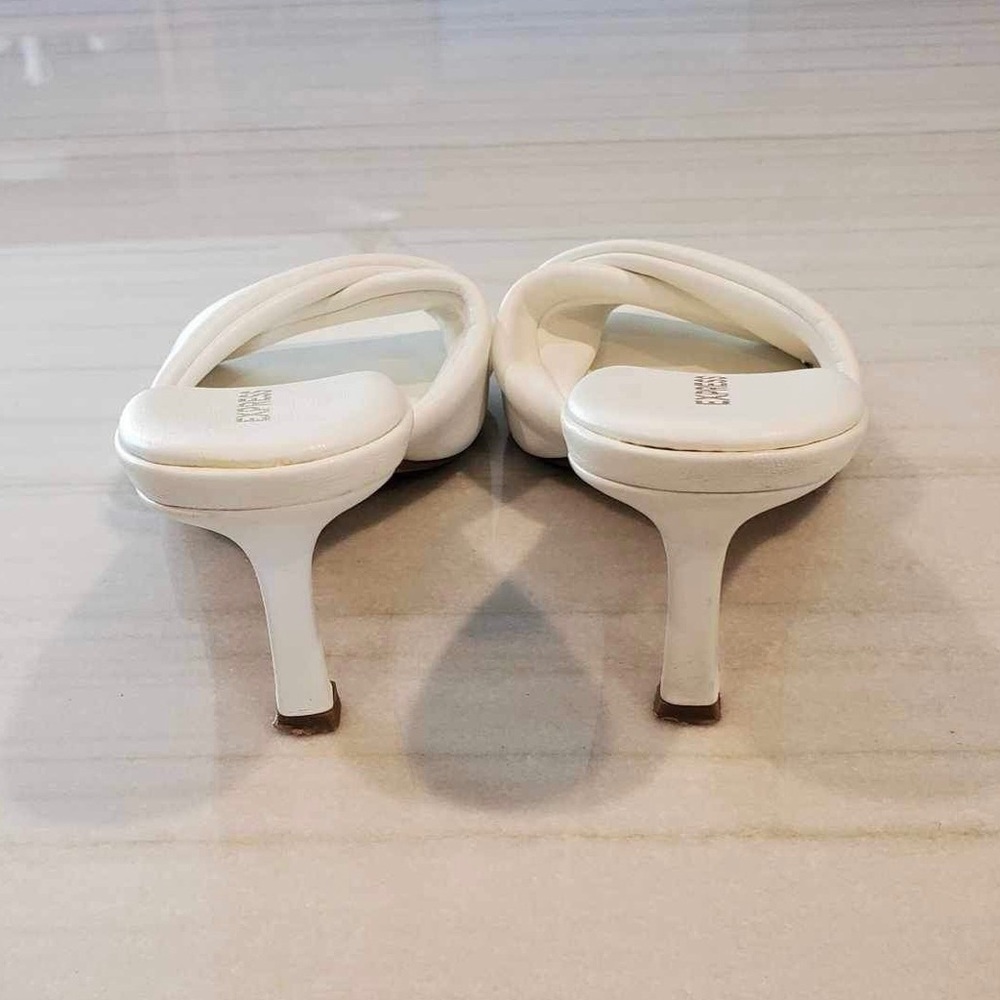 Wrap Band Square Toe Mid Heeled Mule Sandals - Picture 5 of 8